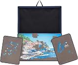 Becko US Jigsaw Puzzle Board Portable Case Storage 1000 Pieces Non-Slip Dark view 5
