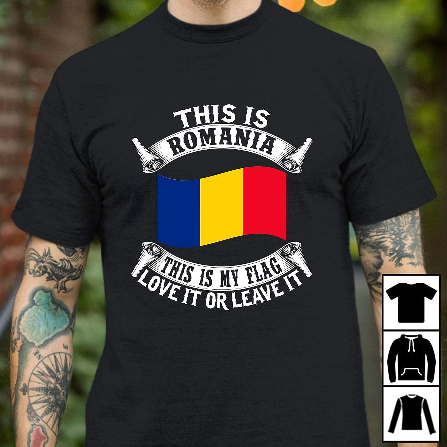 This Is New Romania This Is My Flag Love It Or Leave It Romania Flag T