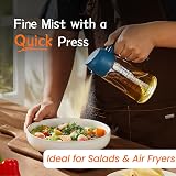 TrendPlain 16oz Olive Oil Spray Bottle Navy Dual Dispensing view 2