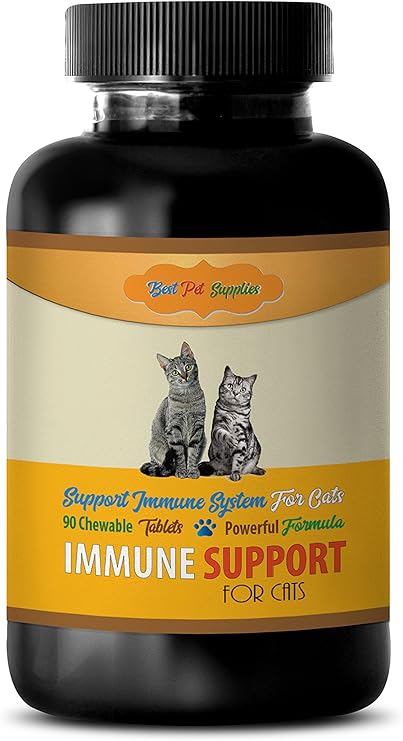Amazon Com Cat Immune System Boost Cat Immune Support Best Powerful Formula Healthy Supplement For Cats Chewy Treat Turmeric Cats 90 Chews 1 Bottle Pet Supplies