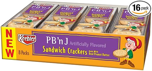 Amazon Com Keebler Crackers Pb J 1 38 Ounce Packages Pack Of 16