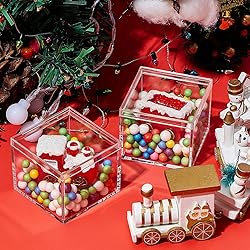 Blulu 8 Pieces Clear Acrylic Plastic Jewelry Box