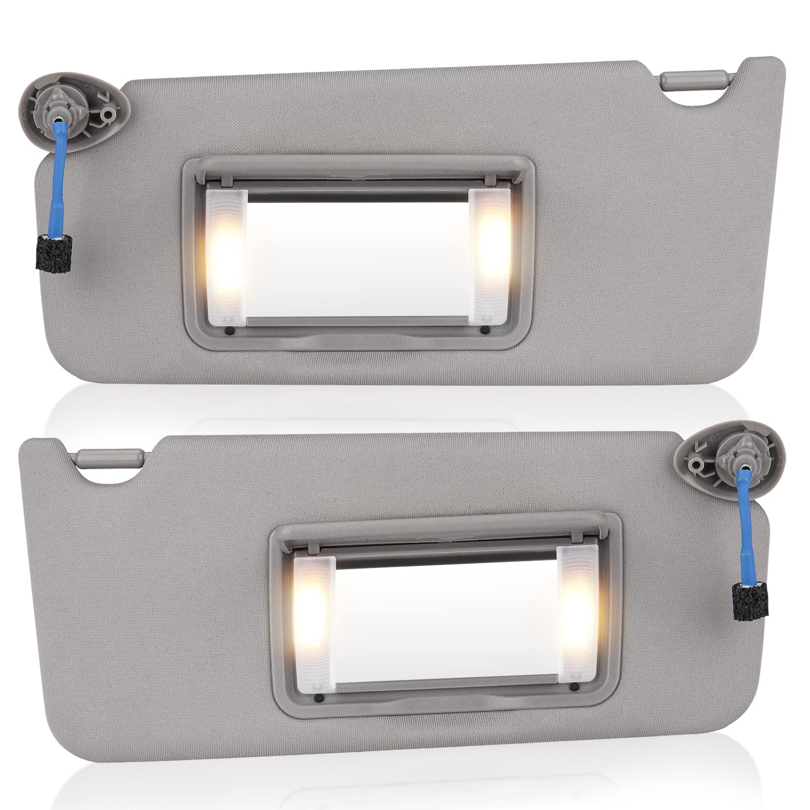 Photo 1 of Gray Left Driver Right Passenger Side Sun Visor Fit for Honda Accord 2008 2009 2010 2011 2012 2013 2014 2015 2016 2017 Replace # 83230TA0A91ZA 83280TA0A91ZB