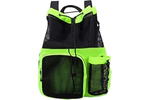 Lohol Mesh Drawstring Backpack with Shoe Bag, Durable Swimming String Sack with Handle for Sports Gym Yoga Beach Travel