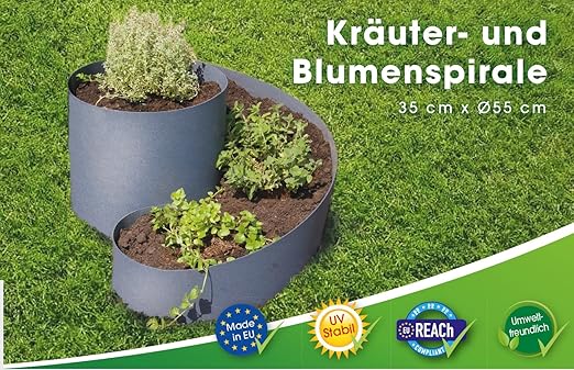 EXCOLO Pequeñas Hierbas Espiral Caracol de Alto Valla de Hierbas ...