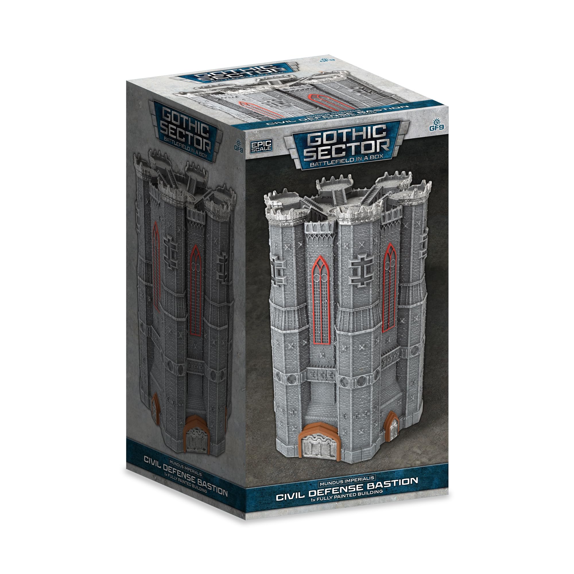 Gale Force Nine - Mundus Imperialis - Civil Defense Bastion (6mm or 1:285 scale) - Tabletop Wargaming Terrain - Bastion - For Ages 15+