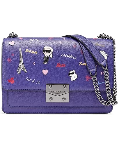 KARL LAGERFELD Paris Corinne in Paris Shoulder Bag, Blue Multi, One Size - Amazon deal for $149.00