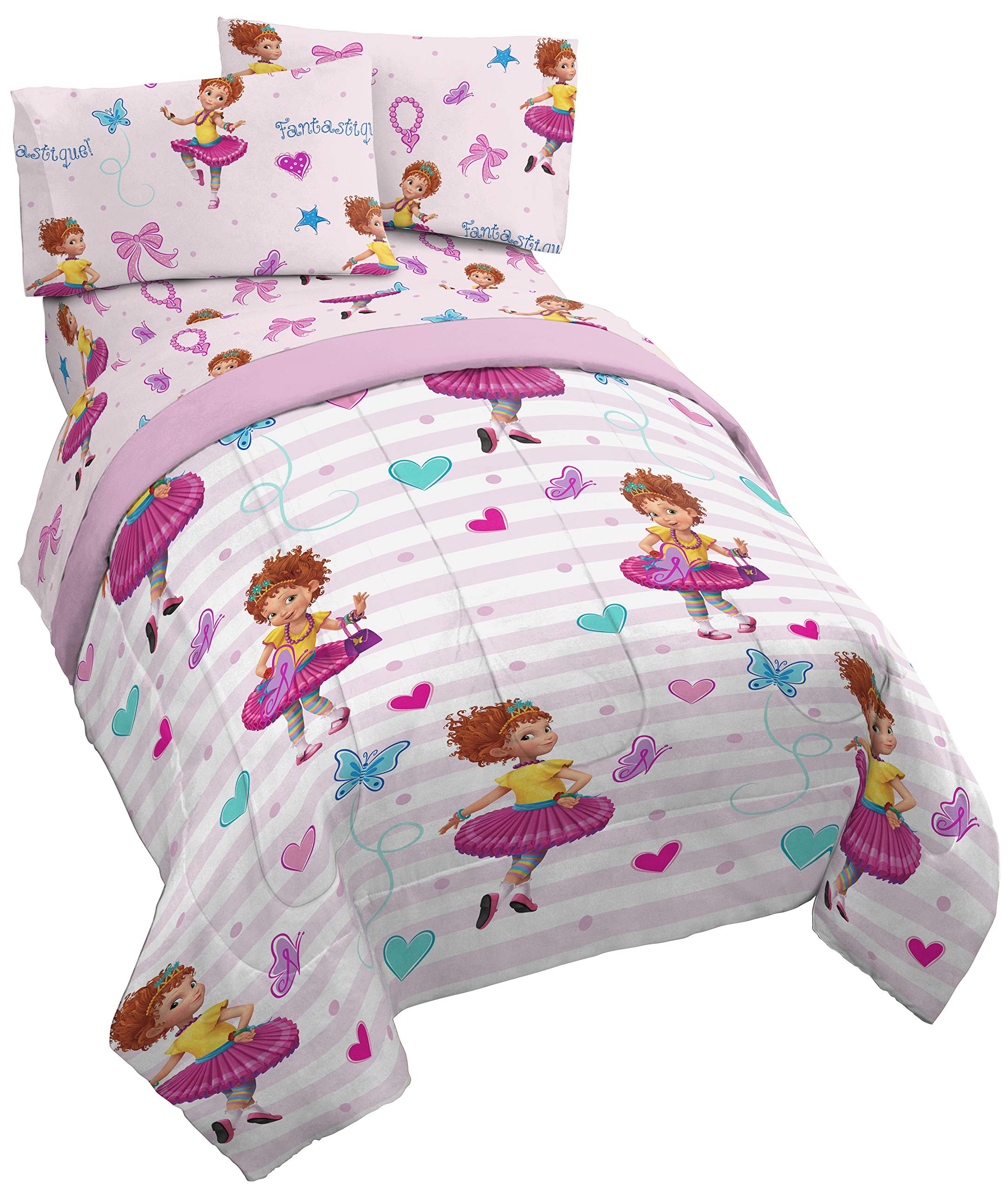 Disney Fancy Nancy Fantastique 4 Piece Twin Bed Set Includes