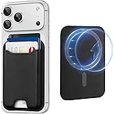 TopMade for Magsafe Wallet, Strongest Magnetic Card Holder for iPhone 17/17 Pro, iPhone 16/15/14/13/12 Series, Leather Magnetic Phone Wallet with Powerful Magnet, RFID Blocking, Fit 4 Cards, Black