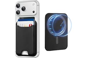 TopMade for Magsafe Wallet, Strongest Magnetic Card Holder for iPhone 17/17 Pro, iPhone 16/15/14/13/12 Series, Leather Magnetic Phone Wallet with Powerful Magnet, RFID Blocking, Fit 4 Cards, Black