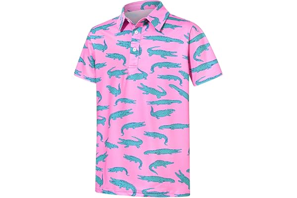 ACOCOPY Boys Active Polo Shirts Short Sleeve Performance Shirts School Uniform Dry Fit Golf Tennis Shirts