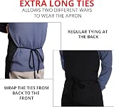 Utopia Kitchen Adjustable Bib Apron with Pockets Black Pack of 2 view 6