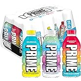 PRIME Hydration VARIETY Sports Drinks, Electrolyte Enhanced to Replenish Fluids, 177mg BCAAs, B Vitamins, Antioxidants, Low Sugar, 12 Fl Oz (Pack of 15)