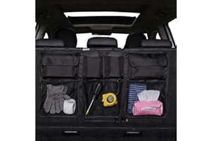 meiguihai Car Trunk Organizer, Trunk Organizer Back Seat Hanging Organizer Foldable Car Storage Bag with 9 Pockets, for SUV T