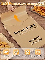 SMARTAKE 200 Pcs Parchment Paper Baking