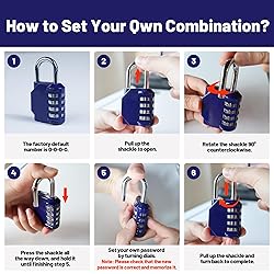 BTSYBTS 2 Pack Combination Lock 4 Digit, Resettable
