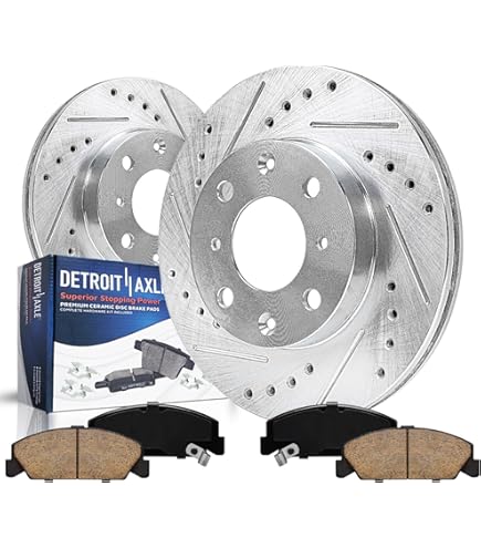 ティート　sss Amazon.com: SCITOO 2pcs Front Drilled Slotted Brake Rotors