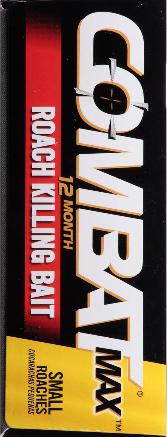 Combat Max 12 Month Roach Killing Bait, Small Roach Bait Station, Child-Resistant, 18 Count: Health & Personal Care