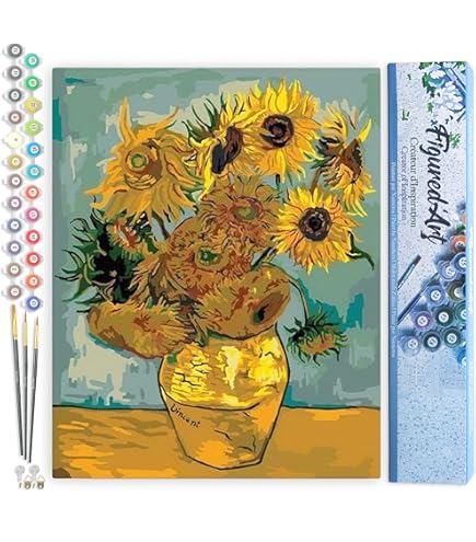 Pintar Por Números Meecaa Paint By Numbers - Kit De Pintura Al óleo Para Adultos, Principiantes, 16 X 20 Pulgadas (flor 1, Enmarcado Pinturas Por Números Para Principiantes