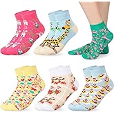 Casuallined 6 Pairs Christmas in July Women's Ankle Socks Summer Novelty Cute Socks Low Cut for Teen Girls Holiday Gift