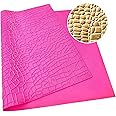 Warmoor Silicone Cake Fondant Mat, Crocodile Alligator Pattern Impression Lace Mold (22 x 14 inches, Pink Crocodile)