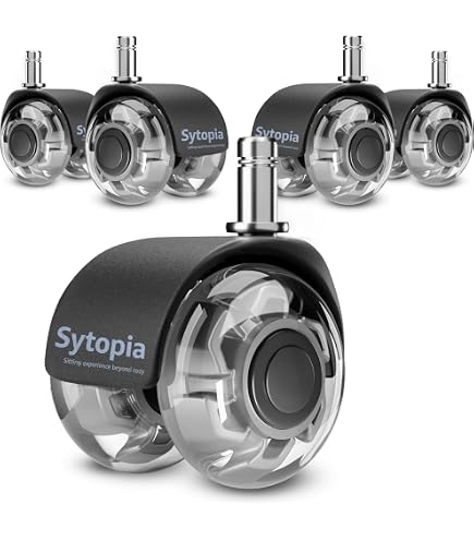 DCI #2972 Soft Wheel Casters For Hard Floors – Gray, Pack Of 5