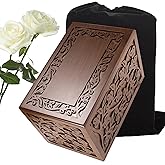 Cremation Urns for Human Ashes Adult Male or Female, Funeral Memorial Urns for Ashes, Wooden Tree of Life Decorative Urns Box and Casket for Men Women Child, Burial Urn for Adults Up to 250 IBS