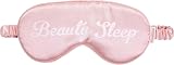 Brushworks Satin Sleep Mask Pink One Size Soft Breathable Eye Mask Elastic Strap view 2