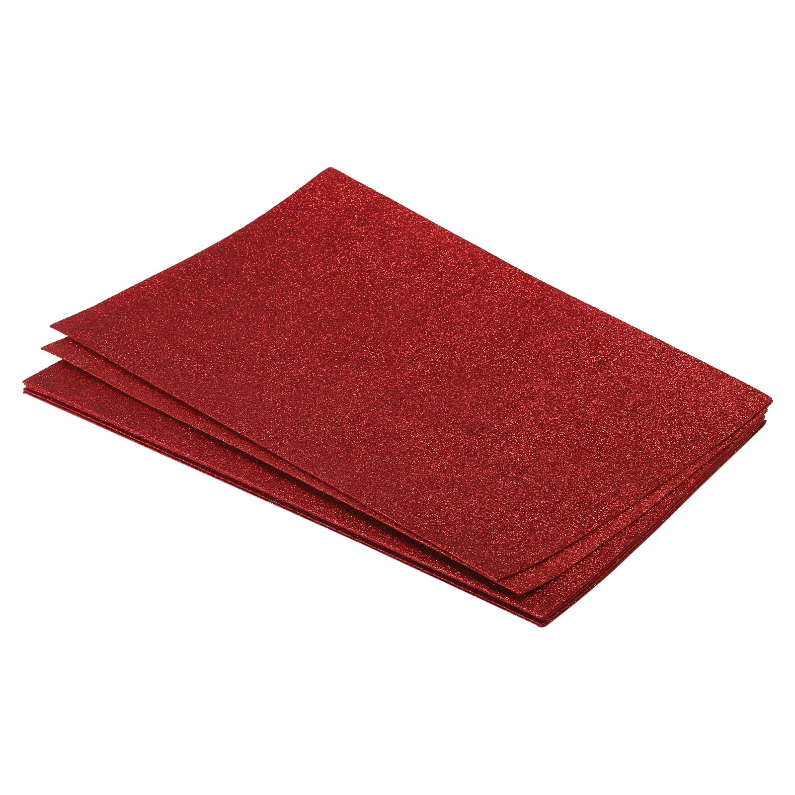 PATIKIL Soft Felt Sheets Glitter Fiber Craft Sheets Red 11.8 Inch x 7.8 Inch for DIY Hobby Decorate Pack of 6 — image 1