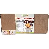 Malt Vinegar 200 Count 4 Gram Packets | Bulk | Dasher's Spice &amp; Beans | Portion Control Malt Vinegar | Seafood, Tea, Beverages, Travel &amp; Foodservice | Bulk Packets