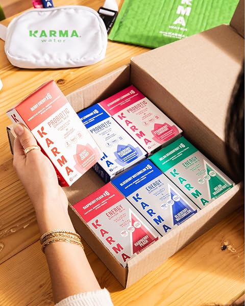 KARMA PROBIOTIC HYDRATION PACKET – 6 PACK, BLUEBERRY LEMONADE POWDER DRINK MIX STICK – ON-THE-GO IMMUNE & GUT HEALTH SUPPORT