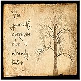 Be Yourself Motivational Poster Featuring a Quote by Oscar Wilde. Eco-Friendly Art Print
