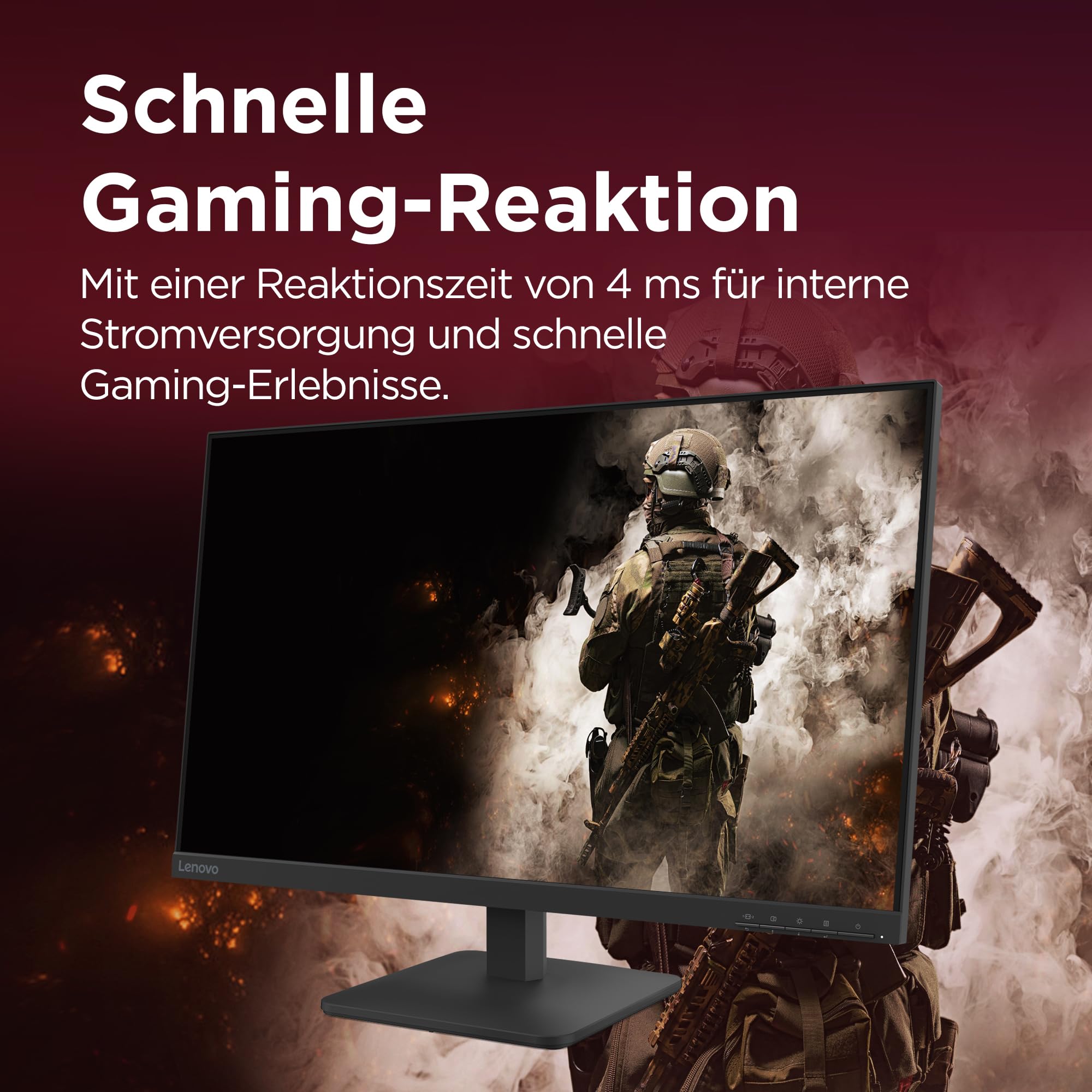 Lenovo L27-41 | 27'' Full HD WLED Monitor | 1920 x 1080 | 16:9 | 100Hz | 4ms Reaktionszeit | HDMI | VGA | 3-seitig IPS Panel | Raven schwarz | 4.1 kg 5