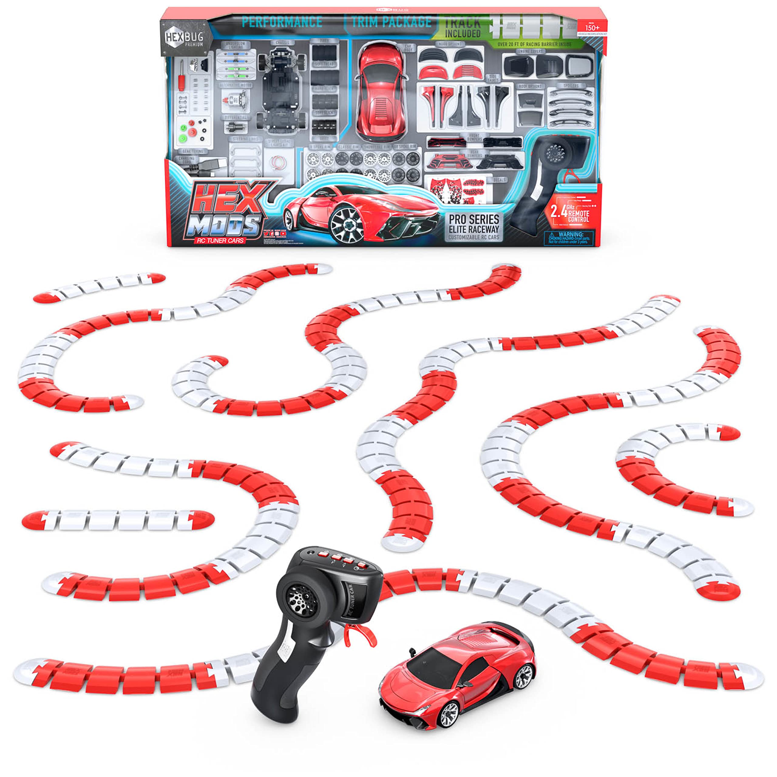 HEXBUG HEXMODS Pro Series Elite Raceway, Rechargeable Remote Control Car, Model Car Kits for Kids & Adults, STEM Toys for Kids Ages 14 & Up