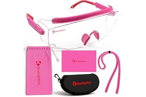 Aceoptics Safety Glasses & Goggles – ANSI Z87, Adjustable, 5X Anti-Fog ClearShield™ Lenses, Includes Premium EVA Hard Case