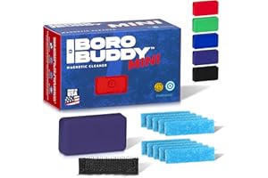 SnowTree - BoroBuddy | Magnetic Glass Cleaner | Glass Pieces, Bottles, Vases | Compact Design for Tighter Spaces & Smaller Glass Pieces | Double Sided | Purple