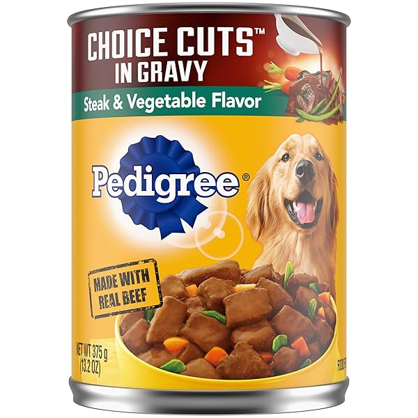 PEDIGREE CHOICE CUTS WITH STEAK AND VEGETABLES WET DOG FOOD 13.2 OUNCES