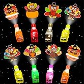 Fall Festival Thanksgiving Party Favors Prizes, 36Pcs Finger Lights for Kids Fall Treats Goodie Bags Pinata Stuffers Turkey Light Up Toys Bulk Thanksgiving Toys Games Friendsgiving Party Favors Gifts