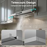 CIARRA CBCS6909A Telescopic Cooker Hood 60cm 600m³/h Ducted & Recirculation view 2