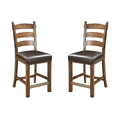 Emerald Home Chambers Creek 24" Bar Stool with Faux Leather