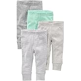 Simple Joys by Carter's Unisex Baby 4-Pack Neutral Pant