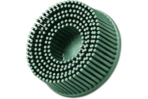3M Abrasive 048011-18730 Roloc Bristle Discs, 2", 50 RPM and 25,000 RPM, Ceramic Abrasive Grain, Green