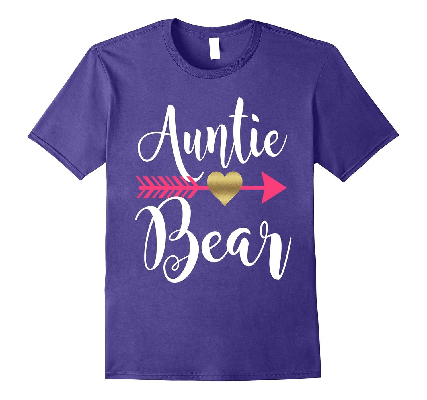 Auntie Bear Cute Aunt Shirt Auntie Bear Apparel-Rose