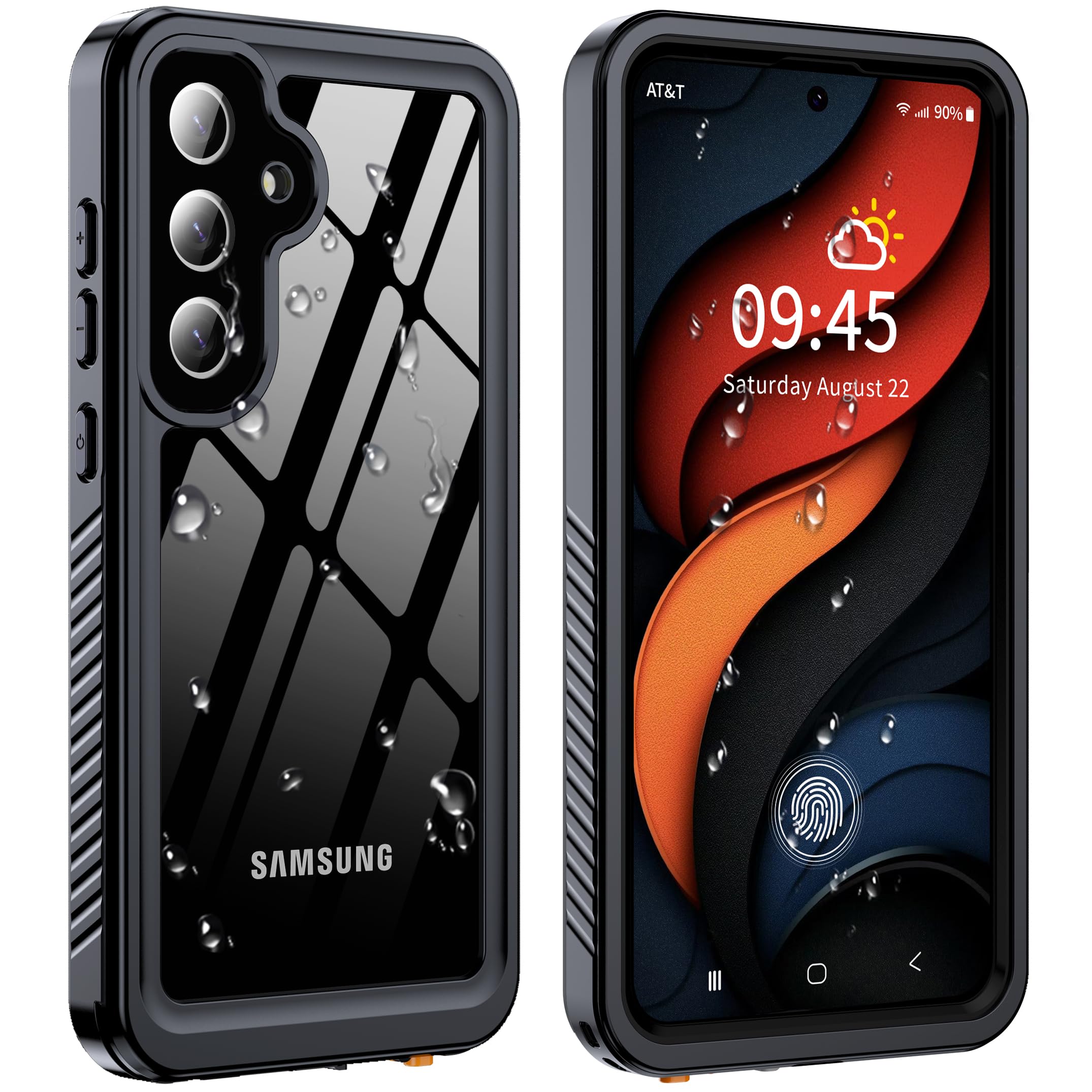Photo 1 of GOLDJU for Samsung Galaxy S25 Plus Case Waterproof,IP68 Waterproof Dustproof Case with Built-in Screen Protector, Full Body Protective Phone Cover for Galaxy S25 Plus 6.6 Inch, Black/Clear