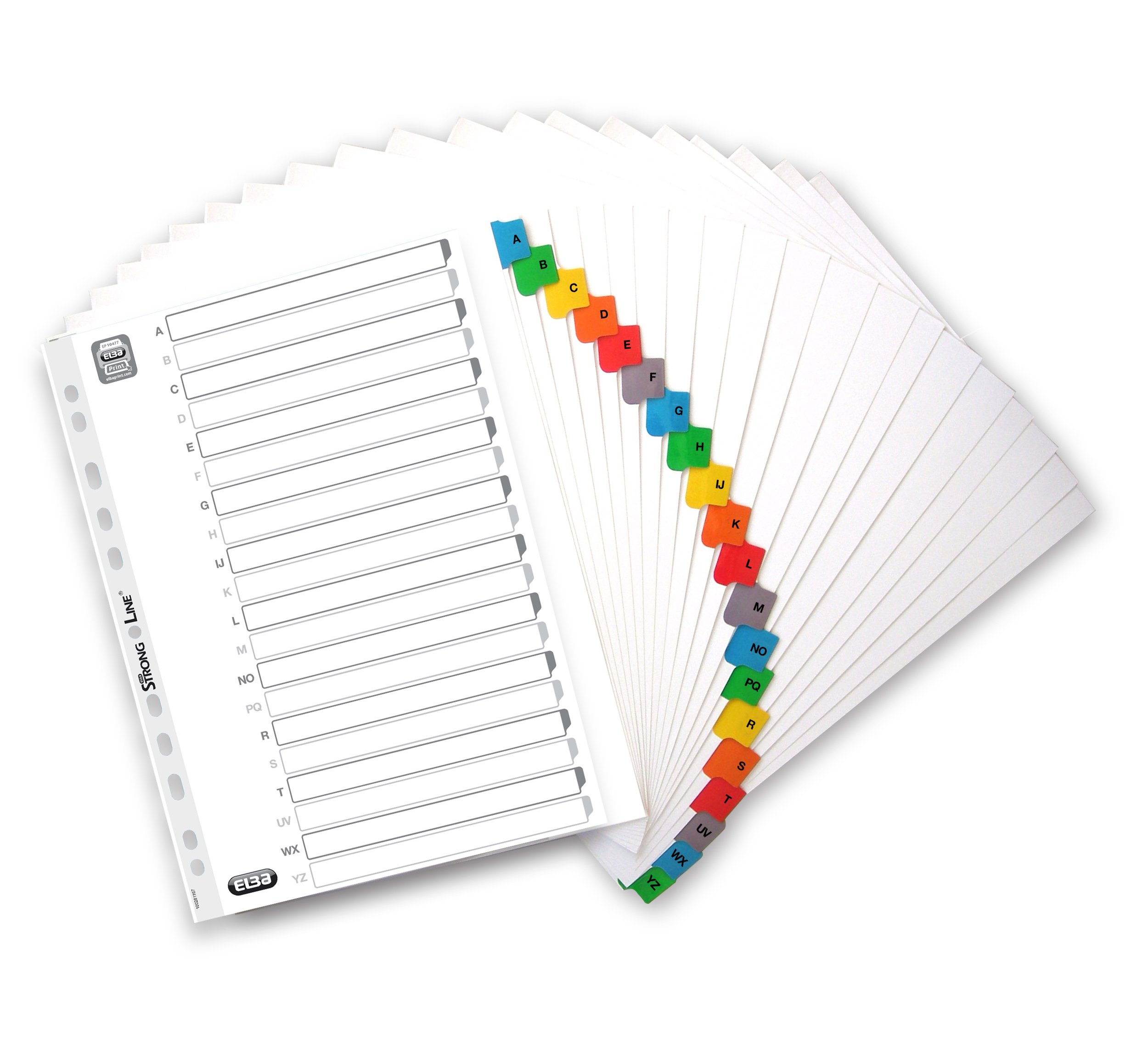 Elba A4 Extra-Wide Mylar Index Dividers – Durable Multicoloured Tabs for Easy Organization