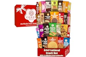International Exotic Snack Box Variety Pack, 30 Count Premium Foreign Rare Snack Food Gifts with Suprise Item, Mystery Box of