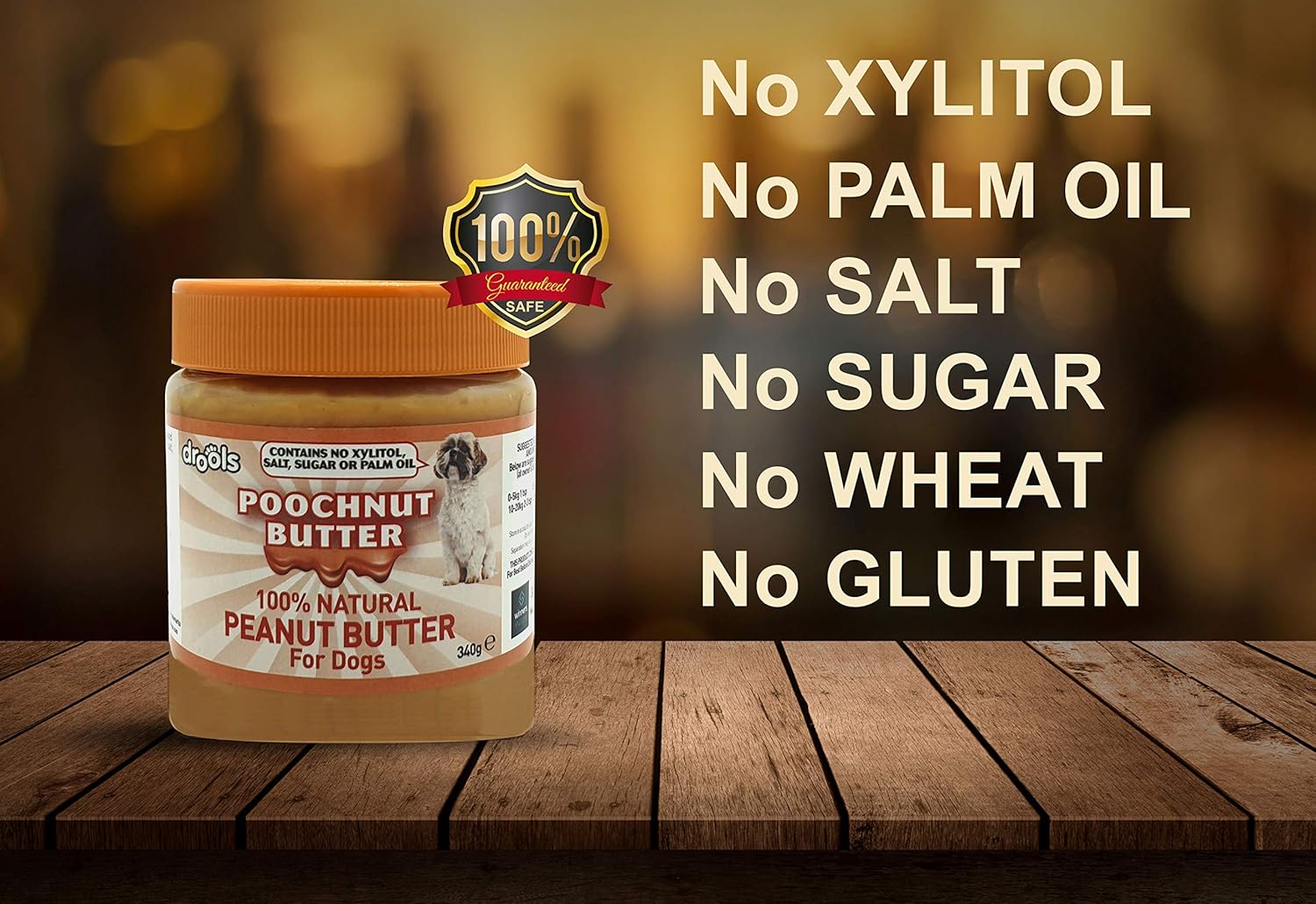 4 X 340g Peanut Butter For Dogs 100 Natural Dog Treats NO PALM OIL