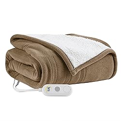 Serta Heated Throw Blanket - Reversible Fleece to