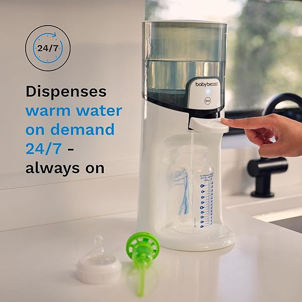BABY BREZZA INSTANT BABY BOTTLE WARMER – FAST WATER WARMER INSTANTLY DISPENSES 24/7 IN 3 TEMPERATURES, WHITE