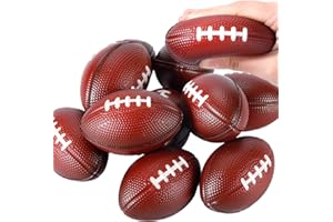 CIGOCIVI 10 Packs Water Pool Mini Foam Footballs, Beach Ball & Party Favors Gifts, Cool Summer Toys for Kids Xmas Christmas (3.54in)